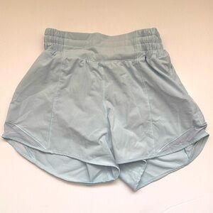 Lululemon hotty hot 4in shorts, ice blue size 2